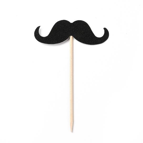 Paper Mustache Cake Insert Card Decoration
