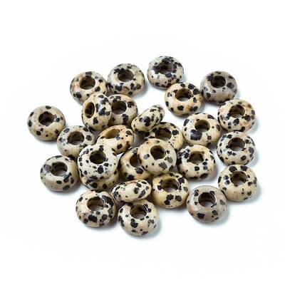 Natural Dalmatian Jasper European Beads