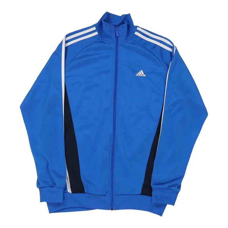 Age 15-16 Adidas Track Jacket - XL Blue Polyester