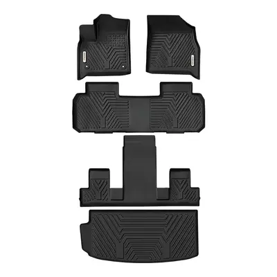 All-Weather Floor Mats & Cargo Liners for 2018-2025 Chevrolet Traverse (7 Seats & 2024 Traverse Limited), TPE Rubber Car Mats...