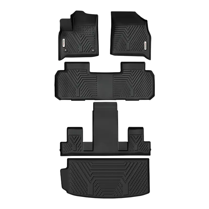 All-Weather Floor Mats & Cargo Liners for 2018-2025 Chevrolet Traverse (7 Seats & 2024 Traverse Limited), TPE Rubber Car Mats...