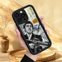 Creative Scar Face Painted Pattern Case for iPhone 16 15 14 Pro Max 13 12 11 XR XS E Plus Shockproof Drop Protection Rugged D...