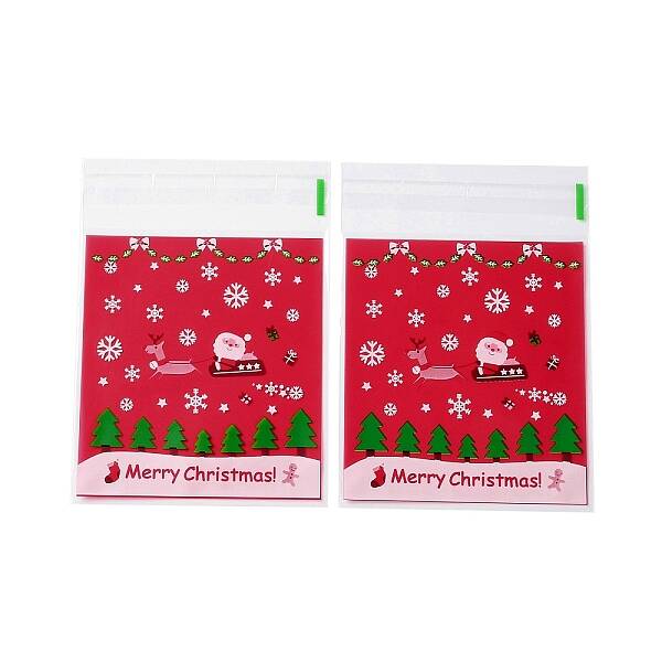 Christmas Theme Plastic Bakeware Bag
