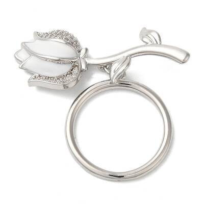 Brass Micro Pave Cubic Zirconia Toggle Clasps
