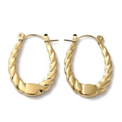 Rack Plating 304 Stainless Steel Hoop Earrings for Women