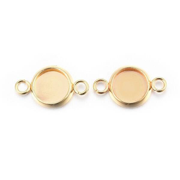 201 Stainless Steel Cabochon Connector Settings