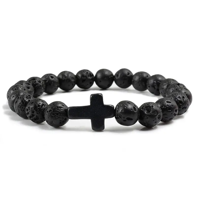 Blue Turquoise Cross Bracelet | Color: A Black | Size: 21cm