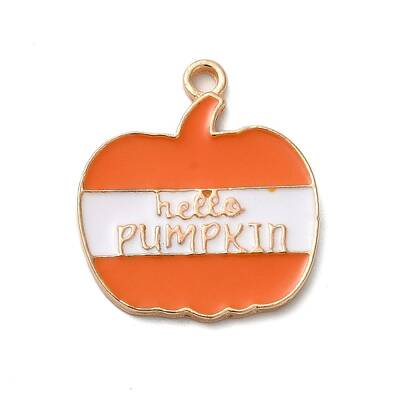 Thanksgiving Day Golden Tone Alloy Enamel Pendants