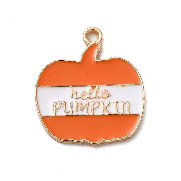 Thanksgiving Day Golden Tone Alloy Enamel Pendants