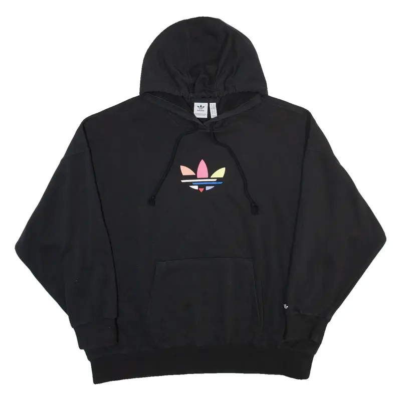 ADIDAS ORIGINALS Womens Black Hoodie UK 14