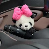 Cute Panda Design Car Tissue Box, 1 Count Car Tissue Holder, Car Interior Decoration Accessories for Women & Girls, Car Acces...