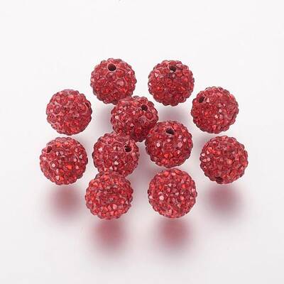 Polymer Clay Rhinestone Beads