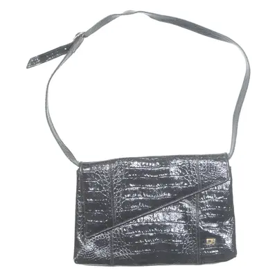 CB Womens Shoulder Bag Black Leather Animal Print