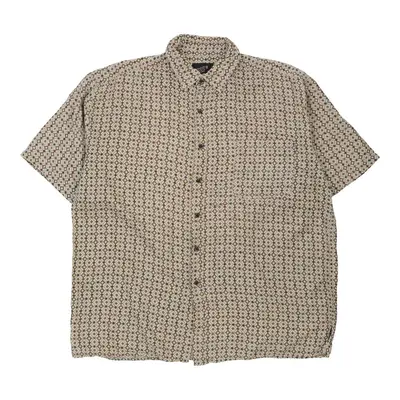 Volare Short Sleeve Shirt - XL Beige Silk Blend