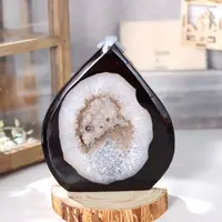 Intuitive Crystal 02 - All Black Agate Product for Home Decorations - Unique Selections of Natural Crystals for Collectors an...