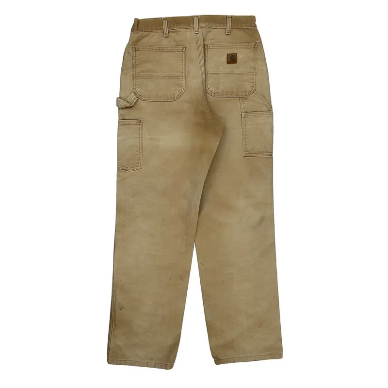 Carhartt Carpenter Trousers - 32? Waist Beige Cotton