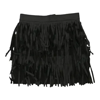 Unbranded Mini Skirt - 26W UK 6 Black Cotton Blend