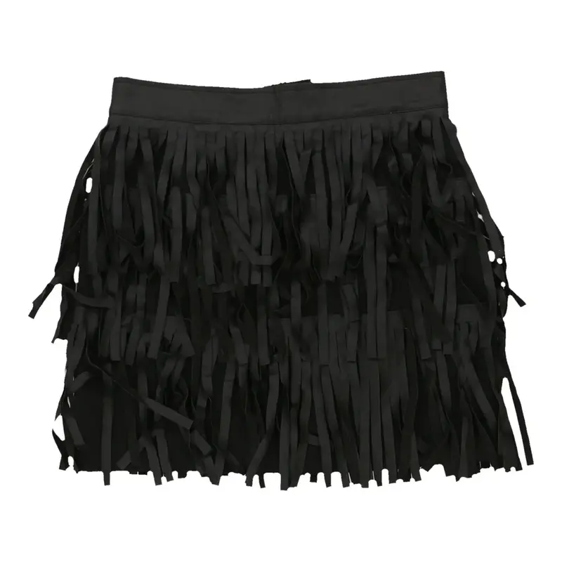Unbranded Mini Skirt - 26W UK 6 Black Cotton Blend