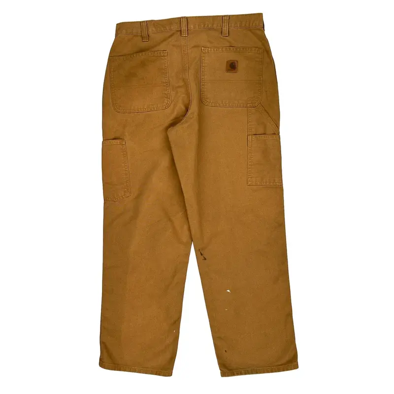 Heavily Worn Carhartt Trousers - 31W 29L Brown Cotton Blend