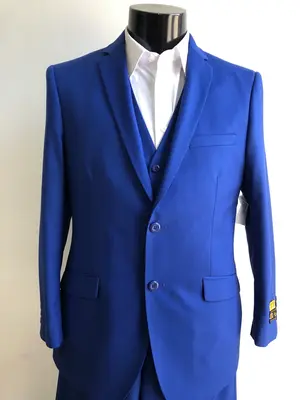 Mens Suits Pasadena - Mens Two Button Suits - Royal Blue Suits