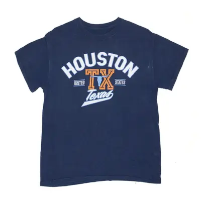 Houston Texas Blue USA Short Sleeve T-Shirt Mens S