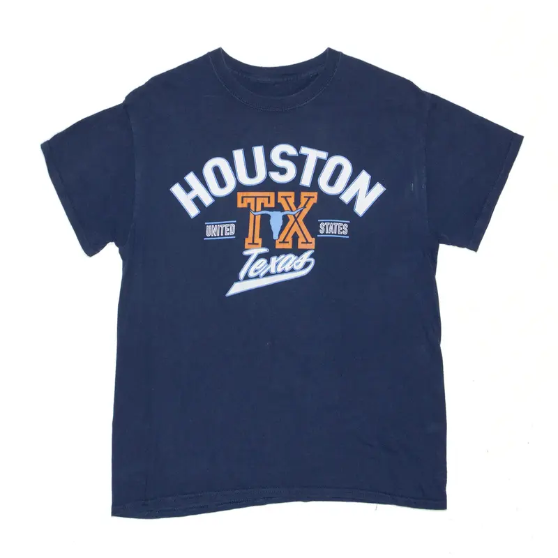 Houston Texas Blue USA Short Sleeve T-Shirt Mens S