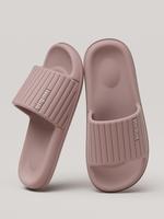 Women's Minimalist Letters Design Slides, Casual Soft Comfortable Home Slippers, Non-slip Lightweight Slippers for Indoor & O...