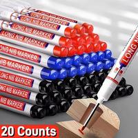 Long Marker Pen, 20pcs/set Waterproof Marker Pen, Multipurpose Deep Hole Marker Pen for Metal, Ceramic, Glass, Leather, Film