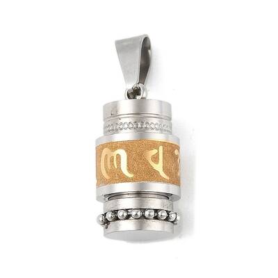 Buddhist Jewelry 304 Stainless Steel Textured Pendants