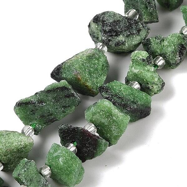 Natural Ruby in Zoisite Beads Strands