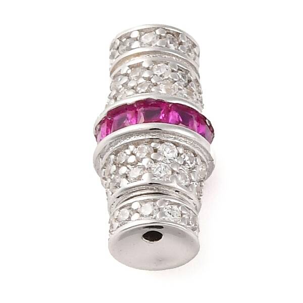 925 Sterling Silver Micro Pave Cubic Zirconia Screw Clasps