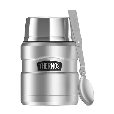 Thermos Thermos Per Alimenti Style Con Cucchiaio Pieghevole E Tazza - Acciaio Inossidabile 470 Ml