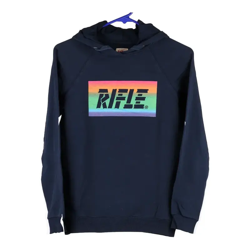 Rifle Spellout Hoodie - XS Navy Cotton