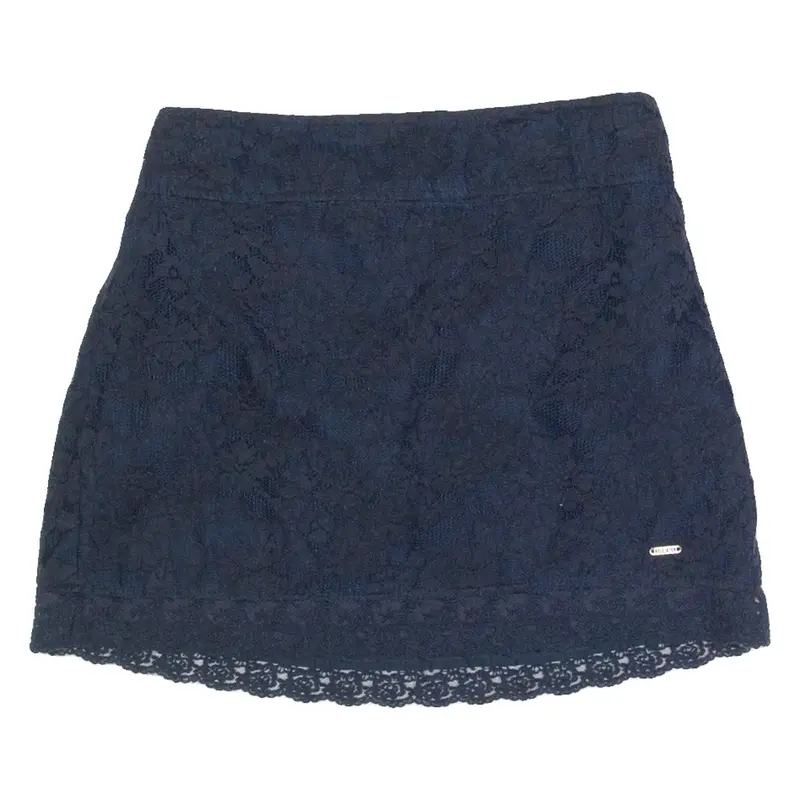 HOLLISTER Womens Straight Skirt Blue Short S