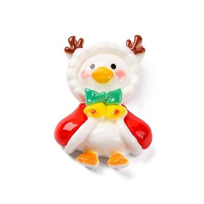 Christmas Duck Theme Opaque Resin Cabochons