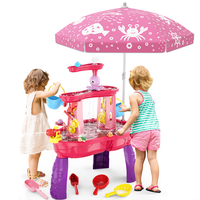 Water Table for Toddlers 3-5, 3-Tier Kids Splash Sand Table Water Toys, Rain Showers Splash Pond for Outdoor Beach Backyard S...