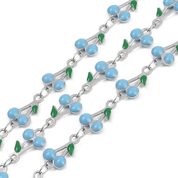 304 Stainless Steel Enamel Cherry Link Chains
