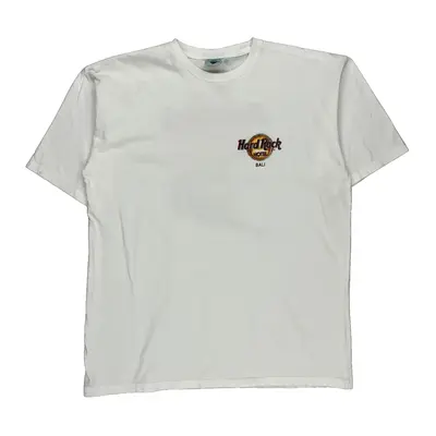 Hard Rock Hotel Bali Hard Rock Cafe Graphic T-Shirt - 2XL White Cotton