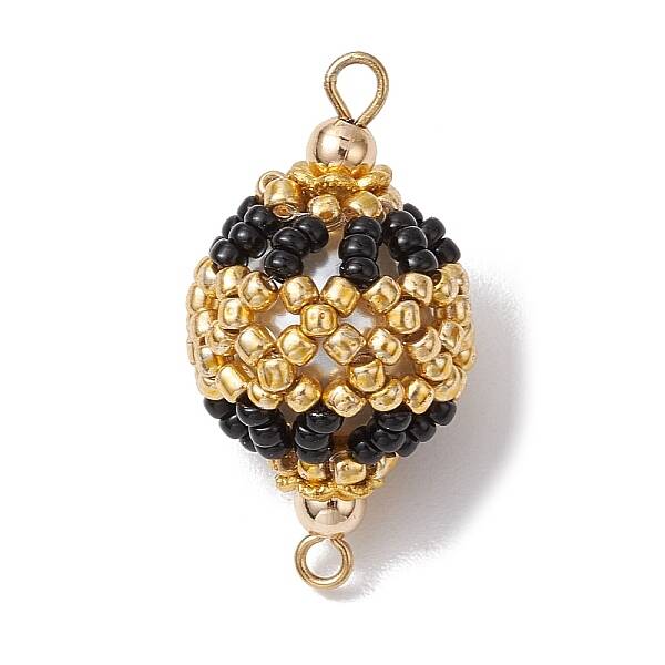 Seed Beads Loom Round Connector Charms
