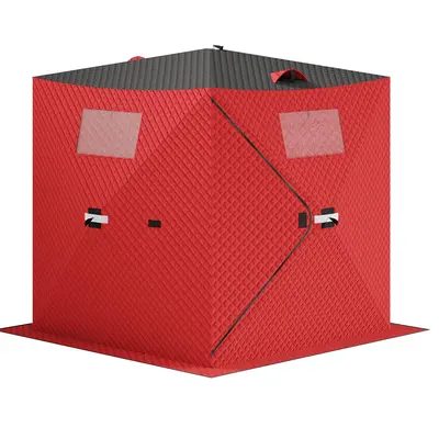 Garvee Insulated Pop-Up Ice Fishing Tent for 3-4 Persons - Portable Windproof Winter Shelter - Durable Ice Shanty, Carry Bag,...
