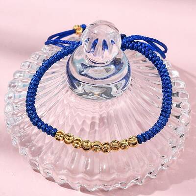 Polyester Cord Braided Bead Bracelets for Women