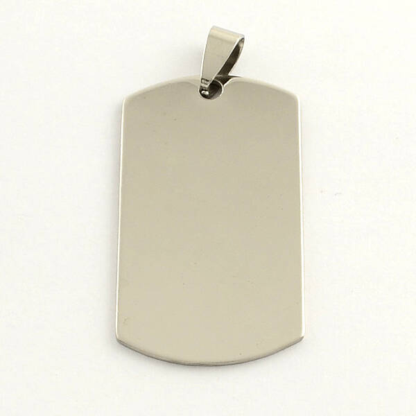 Non-Tarnish 201 Stainless Steel Rectangle Stamping Blank Tag Pendants