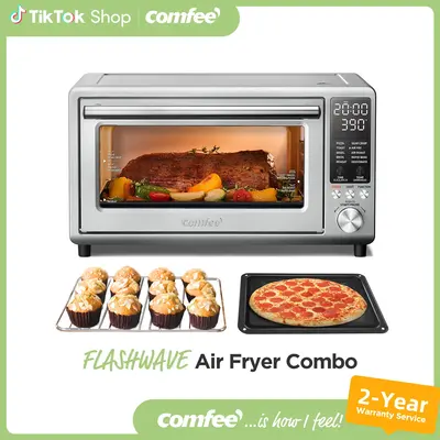 COMFEE' Toaster Oven Air Fryer FLASHWAVE Ultra-Rapid Heat Technology, Deals for you Days, gift, Convection Toaster Oven Count...