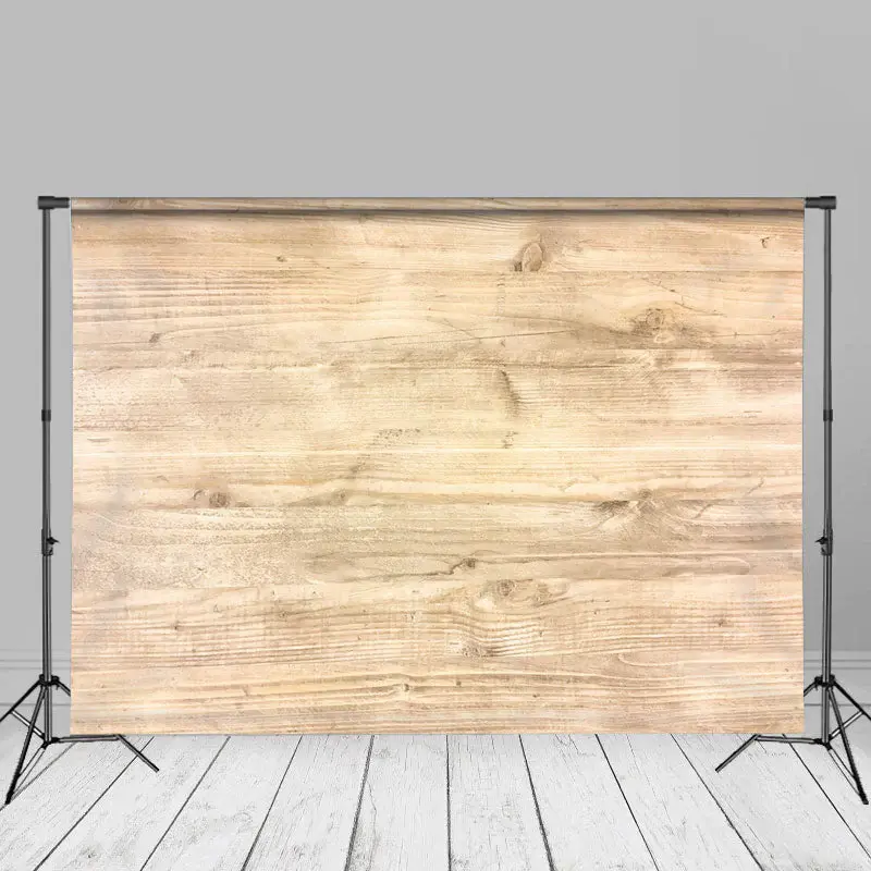 Light Brown Wood Texture Portrait Photo Backdrop - Aperturee