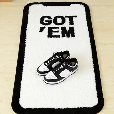 Fashion Rug, 1 Count Creative Mobile Phone Screen Carpet, Bedside Rug, Thickened Shaggy Area Rugs for Living Room, Bedroom Ac...