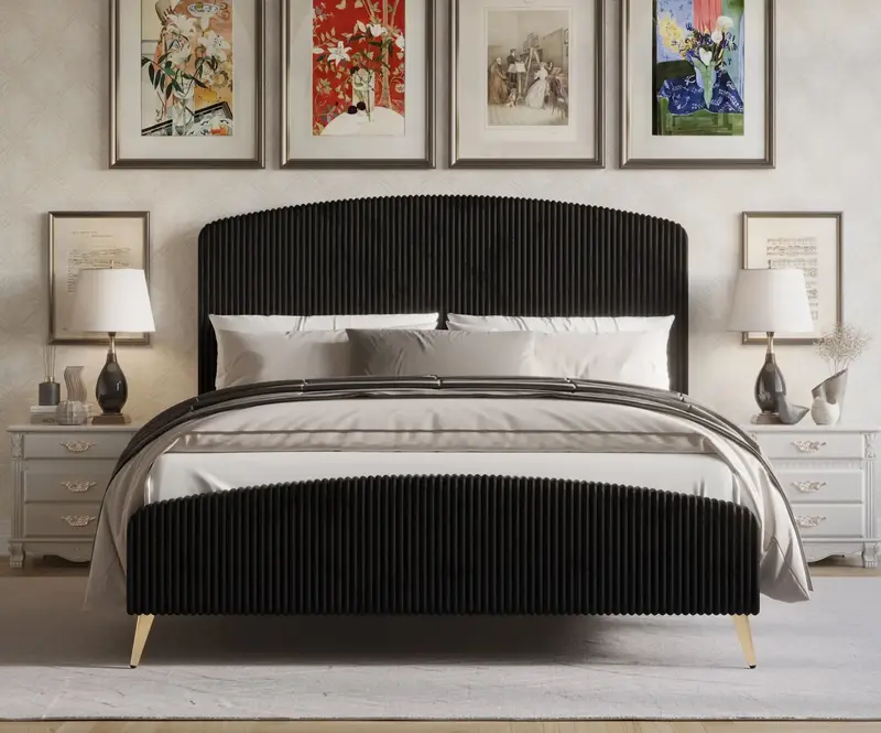Favorer Everett Upholstered Panel Bed