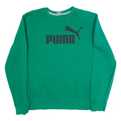 PUMA Mens Sweatshirt Green L