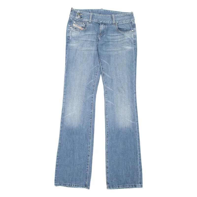 DIESEL Womens Jeans Blue Regular Bootcut Stone Wash W28 L35