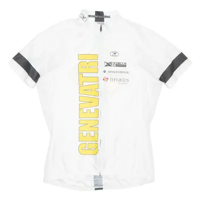 Cycling Mens Jersey White Full Zip L