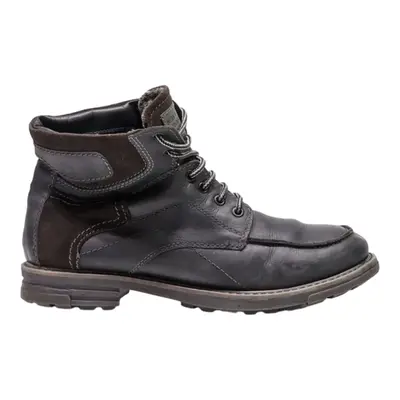 BATA Lace-Up Boots Black Leather Mens UK 8